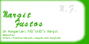 margit fustos business card